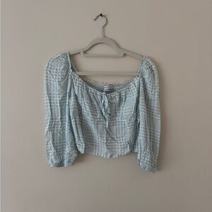 Women's Blue gingham Top